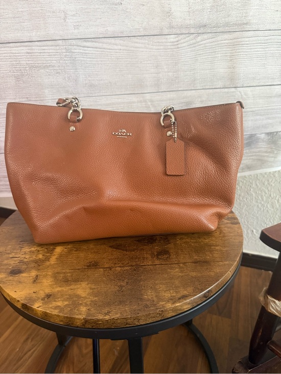 Coach Handbags - Coach Pebbled Leather Tote in Cognac Brown